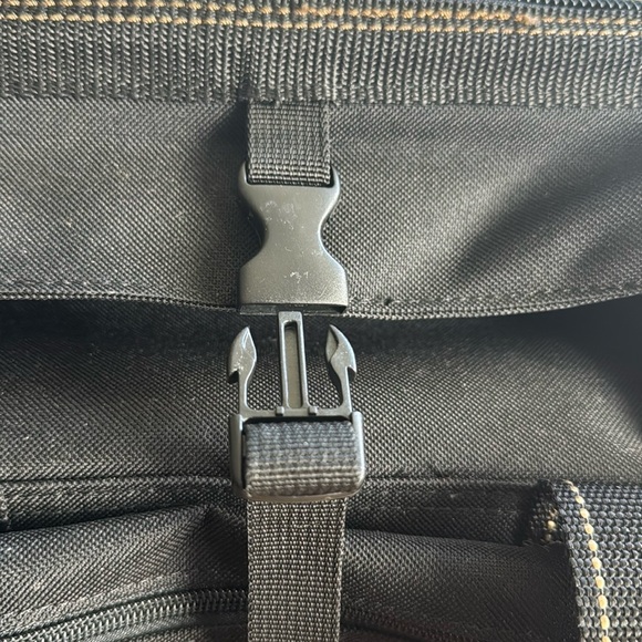 CLC Custom Leathercraft Canvas Work Tool Bag Makeup Tote 14 Pocket 12’ Black Tan - Picture 3 of 9